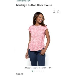 Monday fun blouse from stitch fix. L pink
